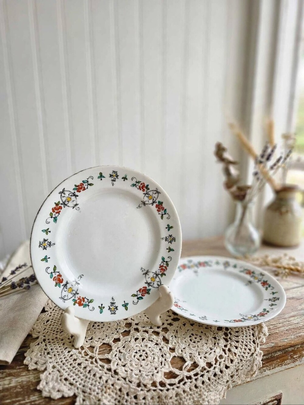 Vintage Standard China Floral Plates (Set of 2) - Made in England